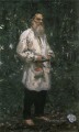León Tolstoi descalzo 1891 Ilya Repin